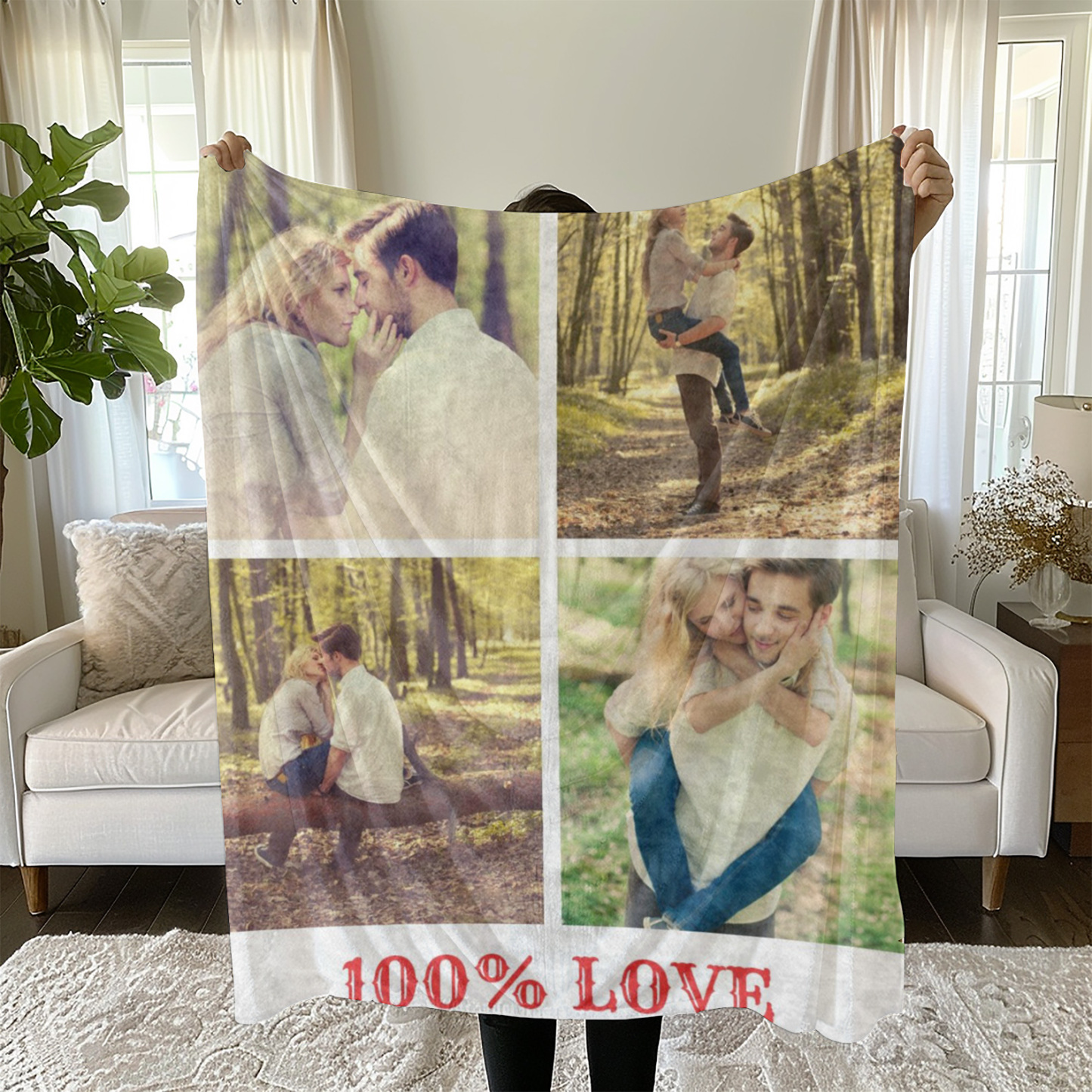 100% LOVE Photo Blanket
