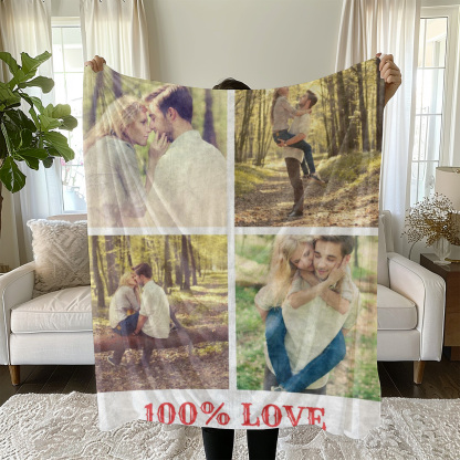 100% LOVE Photo Blanket