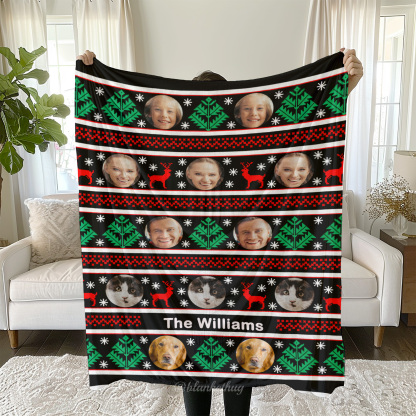 Holiday Sweater Fleece Photo Blanket