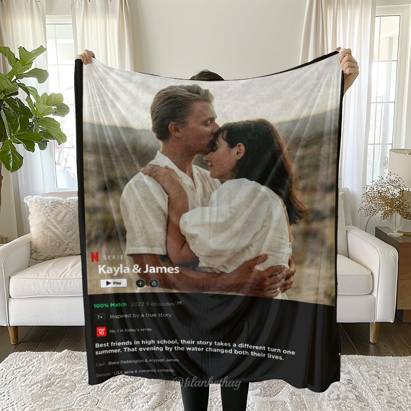 Custom Couple Movie Blanket
