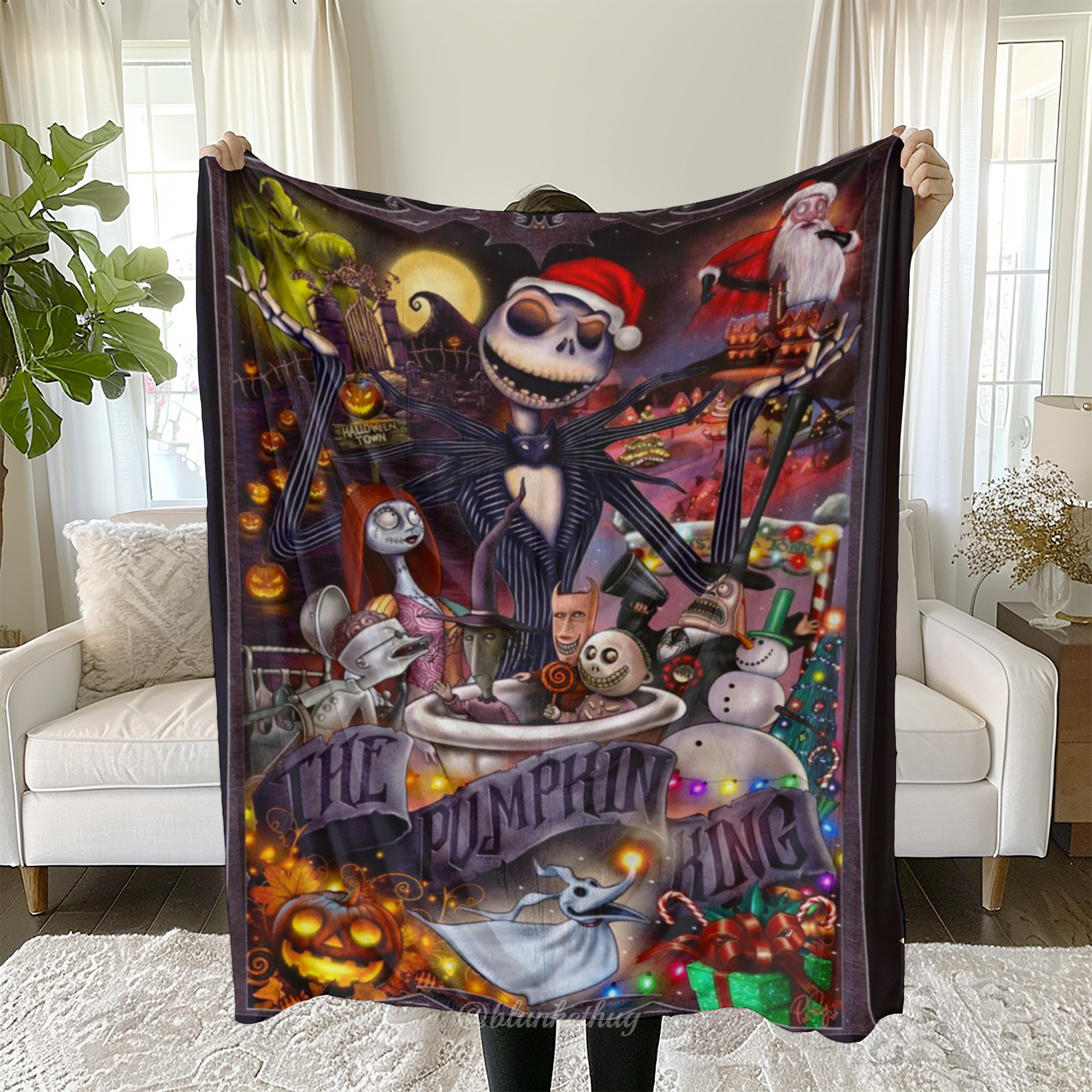 Christmas Cartoon Throw Blanket