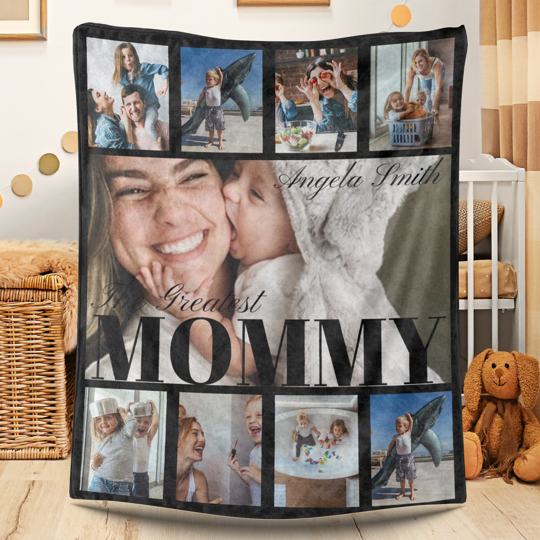 Personalized 9 Photos The Greatest Mother Fleece Blankets