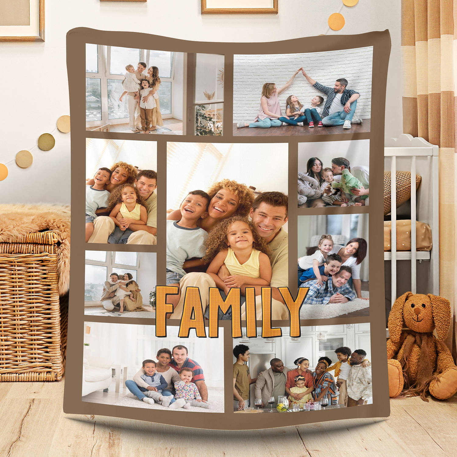 Happy Affectionate Family Custom Blanket Fleece Blankets