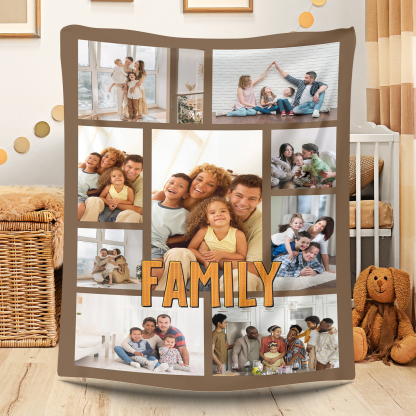 Happy Affectionate Family Custom Blanket Fleece Blankets