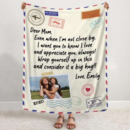 Custom Mom Letter Photo Blanket