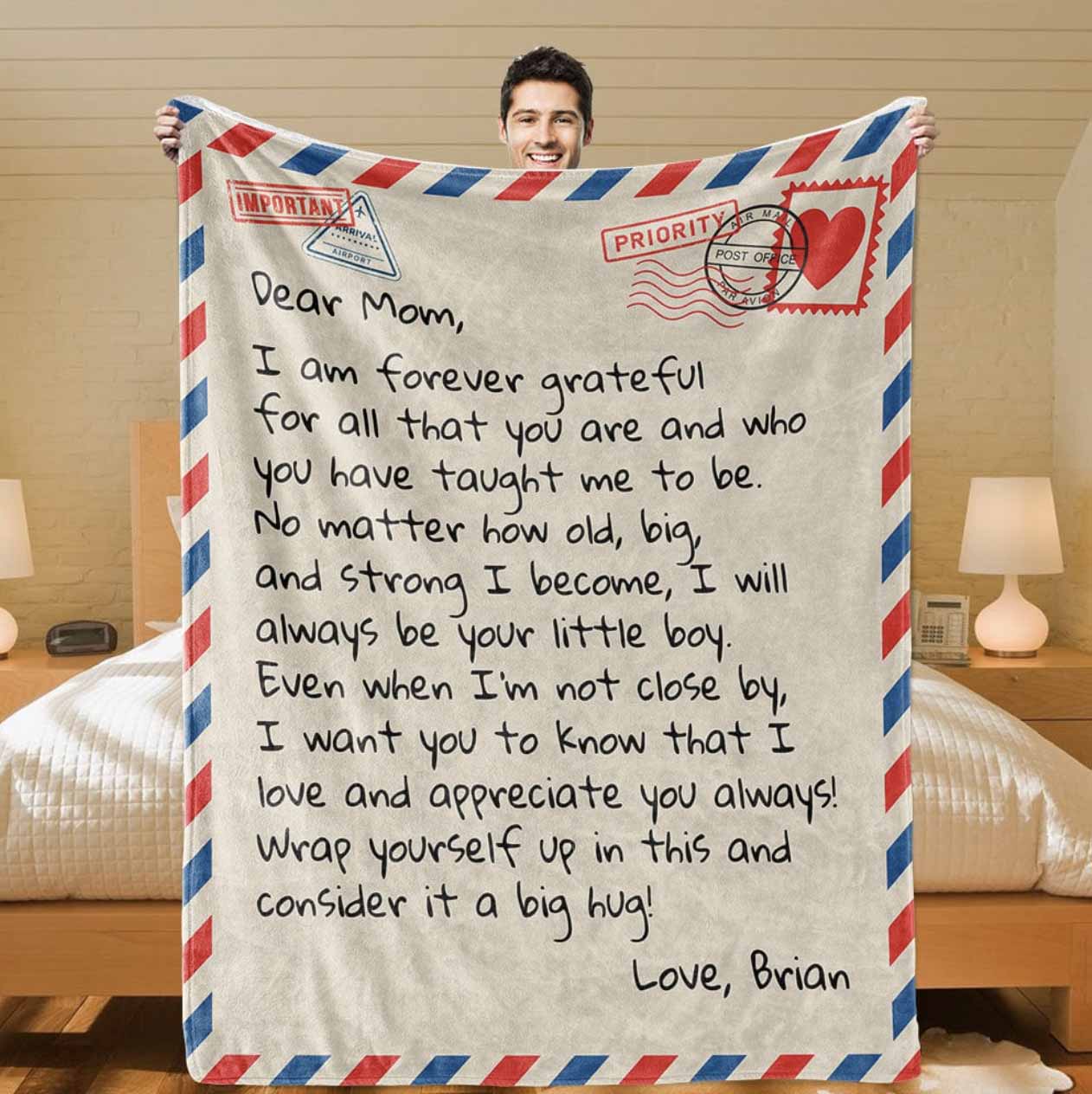 Dear Mom - Personalized Love Letter Blanket