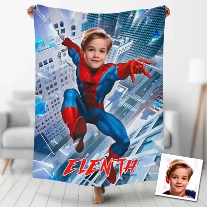 Custom Blankets Personalized Spider Customized Superhero Blanket