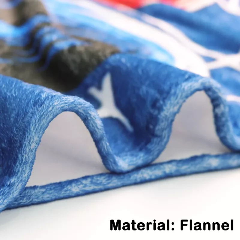 Custom Cartoon Superhero Fleece Blanket for Kids