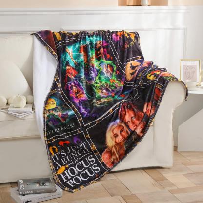 Halloween Witch Flannel Blanket