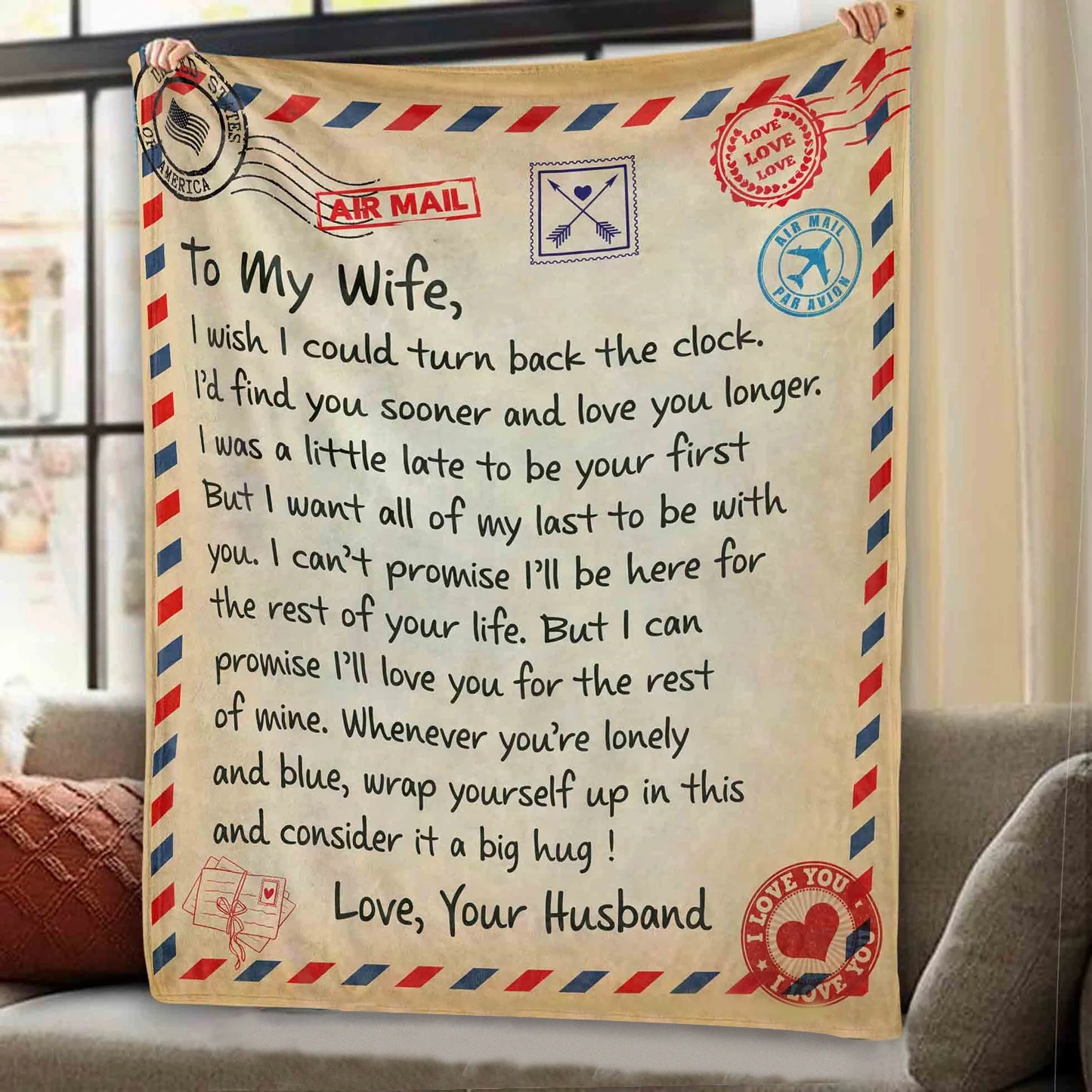 Personalized Love Letter Blanket For Her