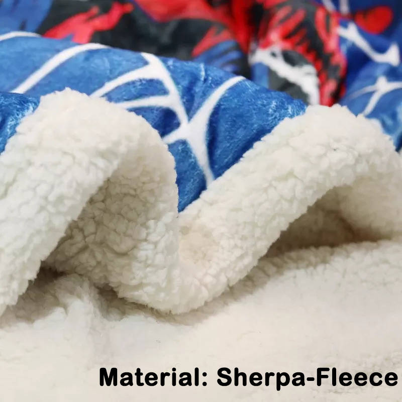 Custom Cartoon Superhero Fleece Blanket for Kids