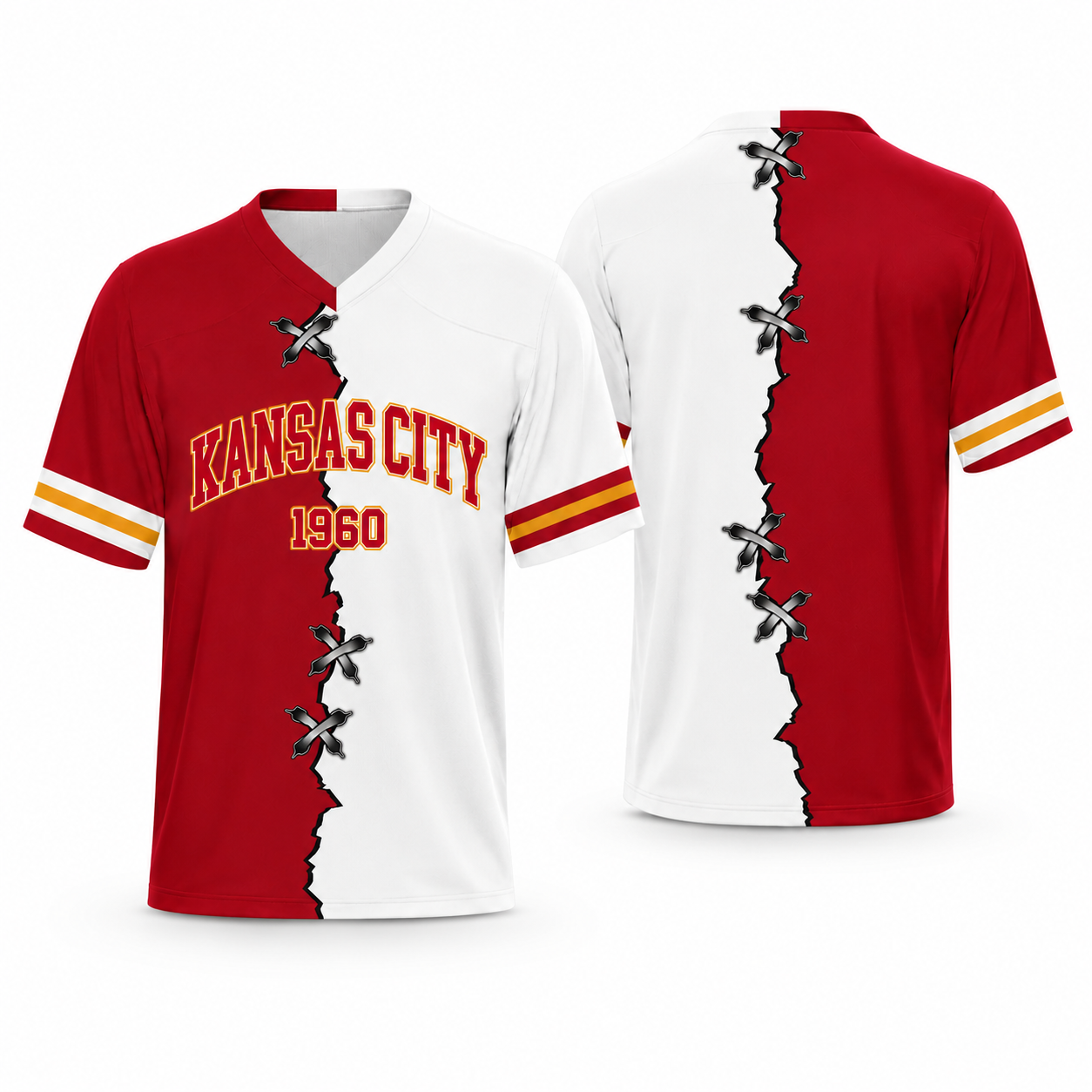 Split-Tone Custom City Pride Vintage Unisex Football T-Shirt
