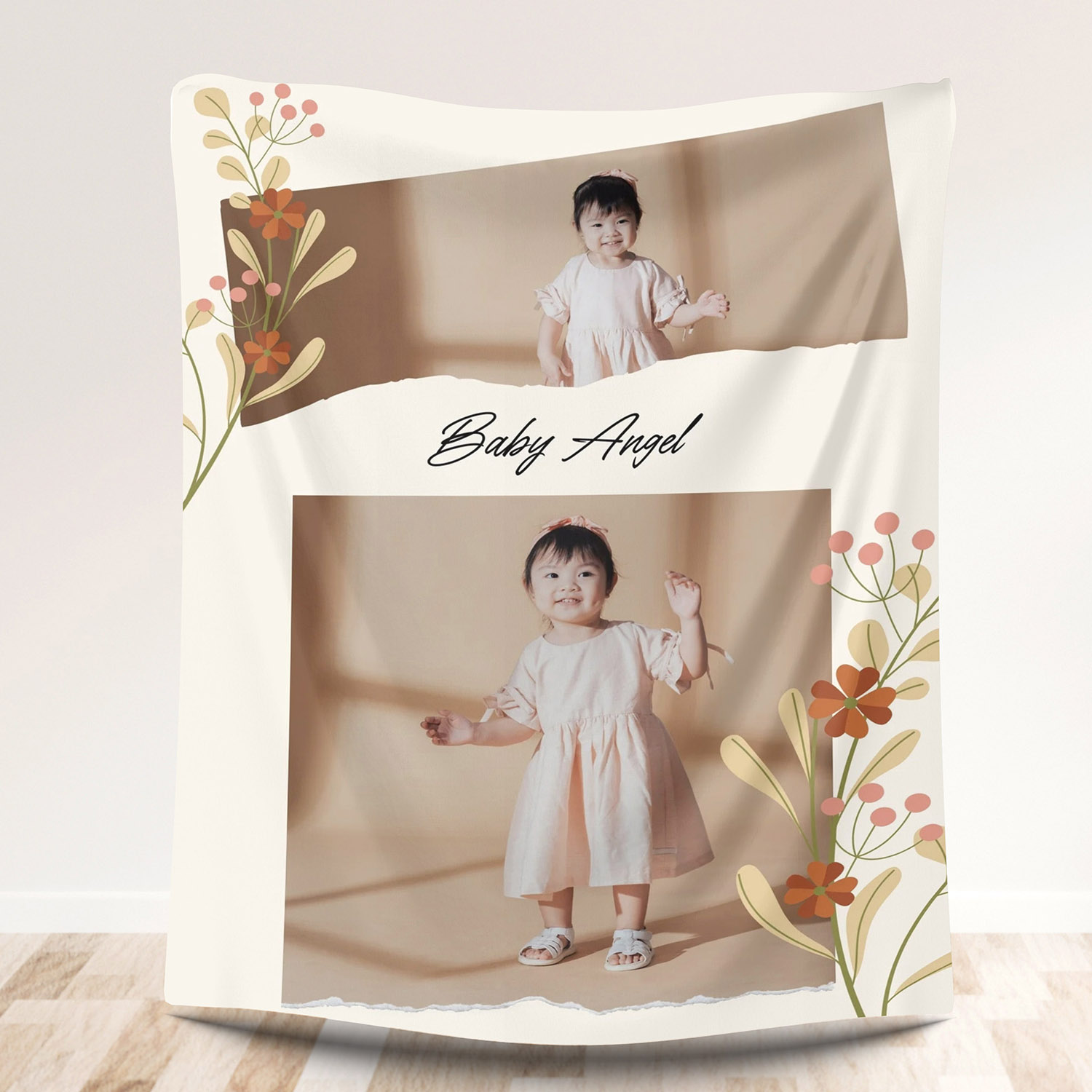 Baby Kids Custom Photos Fleece Blanket