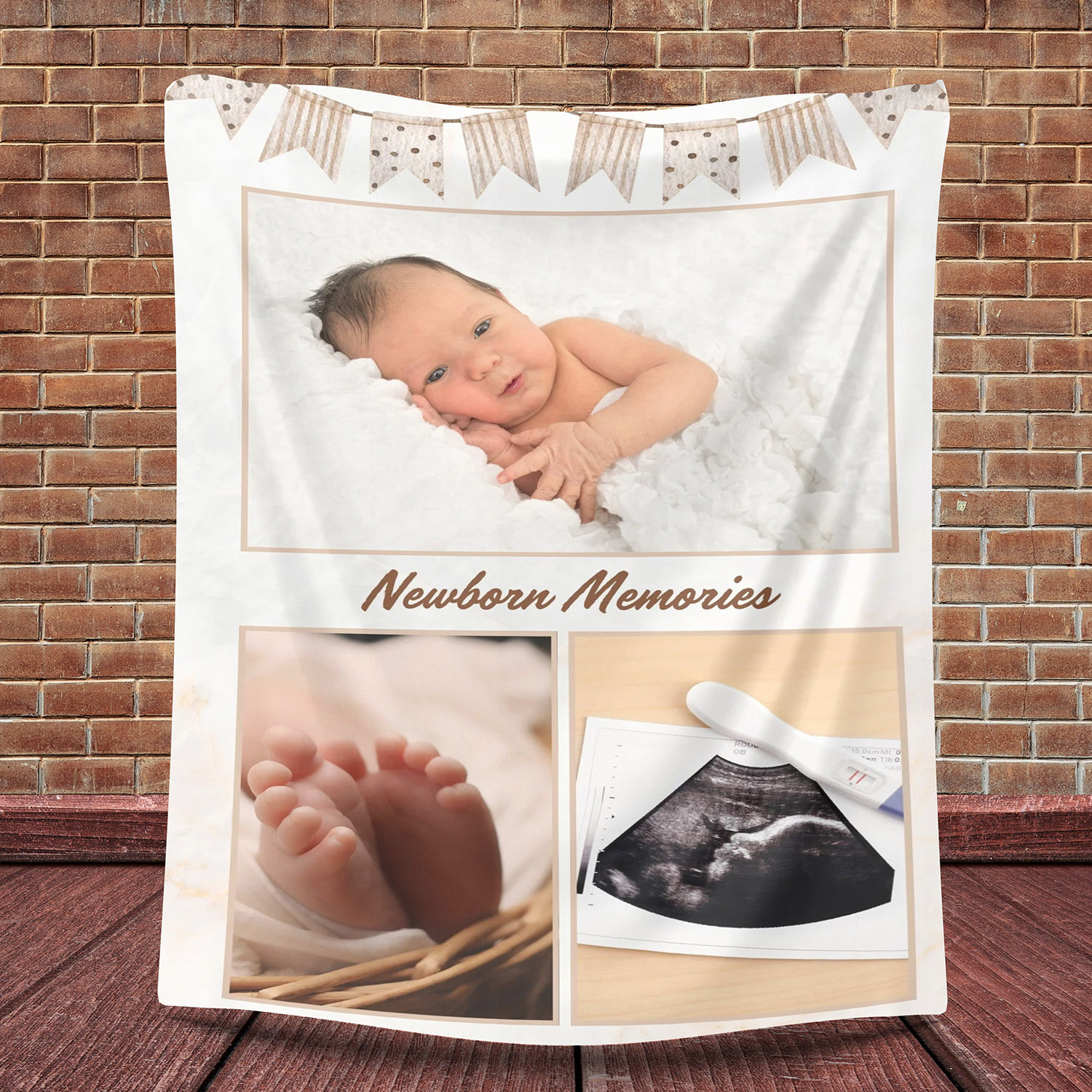 Custom Photos Warm Fleece Blanket for Newborn Baby