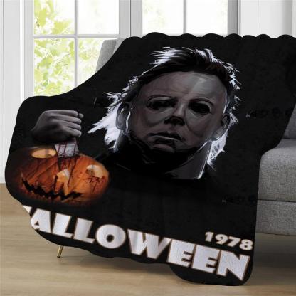 Michael Myers Halloween jack-o-lantern Horror Blanket