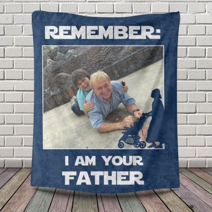 Your Father Blue 1 Photo Fleece Blankets