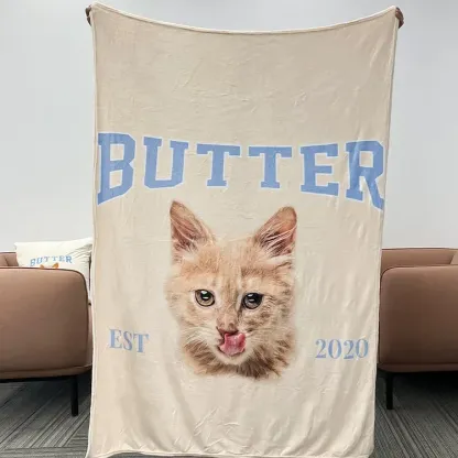 Custom Pet Portrait Blanket