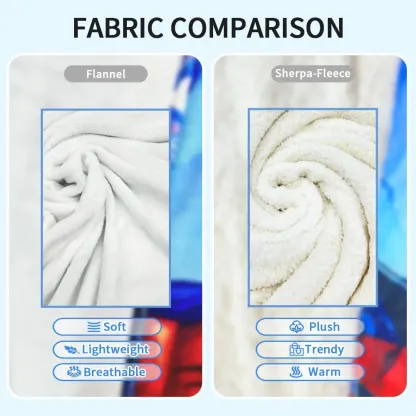 Custom Cartoon Superhero Fleece Blanket for Kids