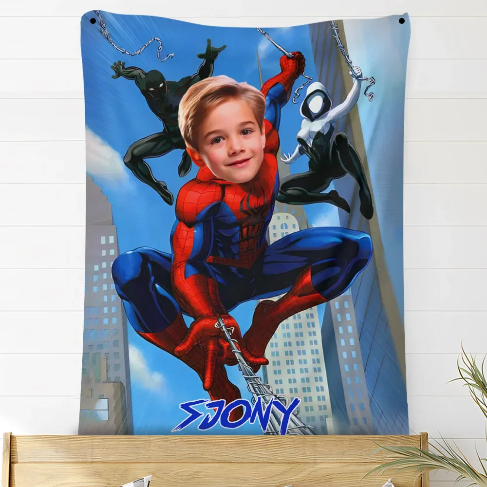 Custom Blankets Personalized Hot Spiderman Superhero Blankets