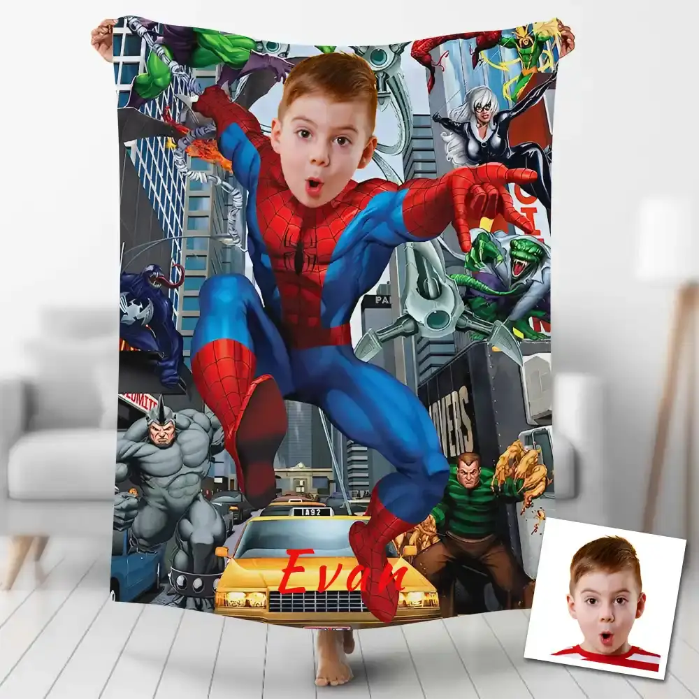 Personalized Running Superhero Blankets