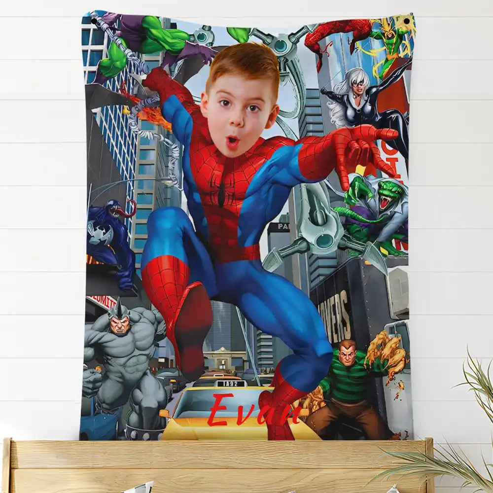 Personalized Running Superhero Blankets