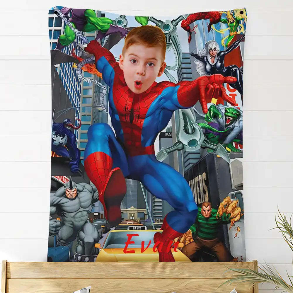 Personalized Running Superhero Blankets