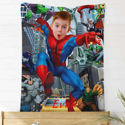 Personalized Running Superhero Blankets