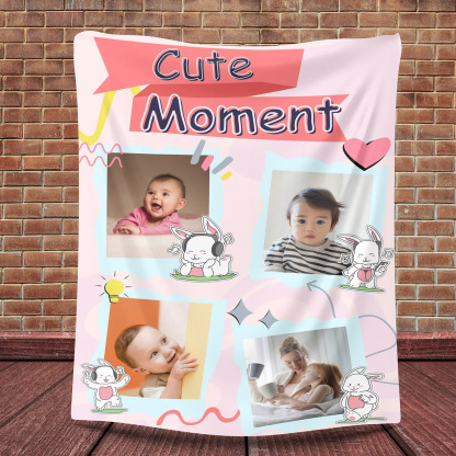 Baby Kids Custom Photos Warm Fleece Blanket