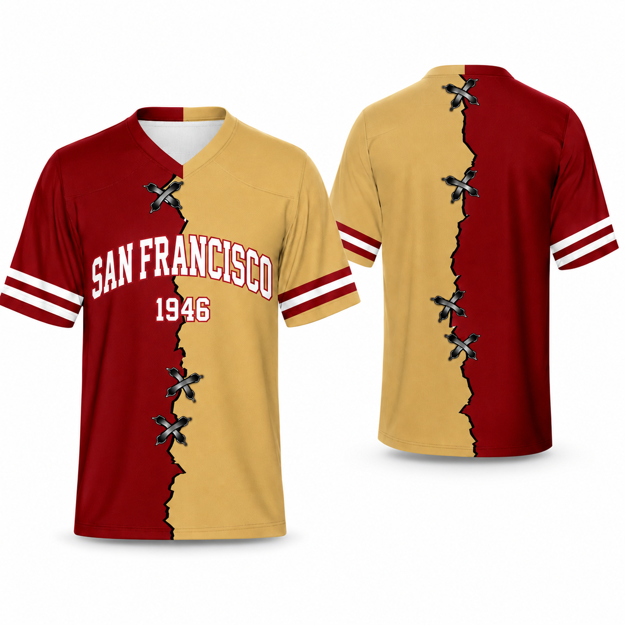 Split-Tone Custom City Pride Vintage Unisex Football T-Shirt