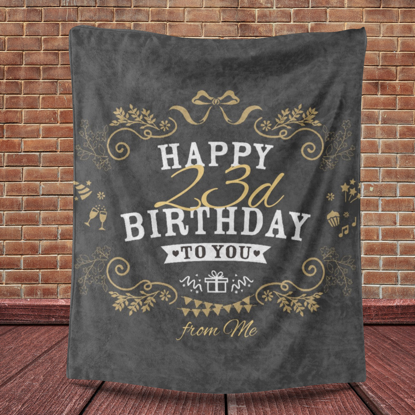 Custom Birthday Fleece Blanket