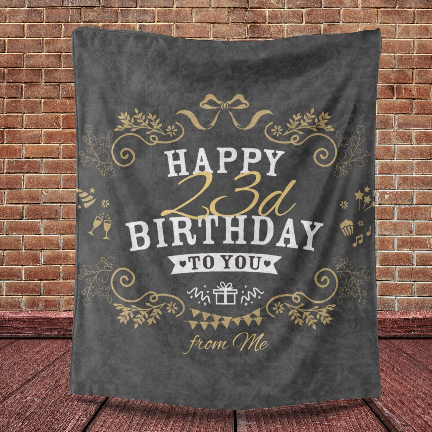 Custom Birthday Fleece Blanket
