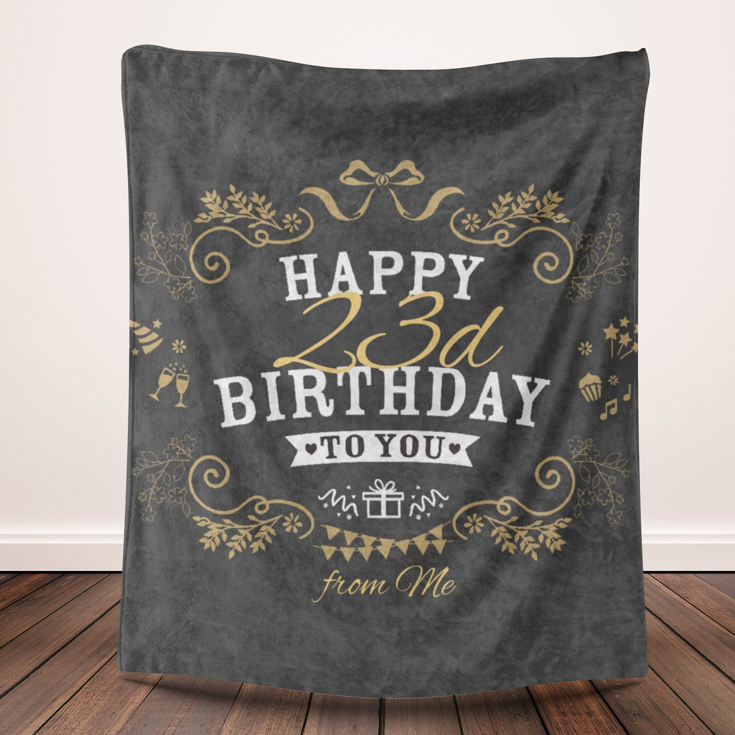 Custom Birthday Fleece Blanket