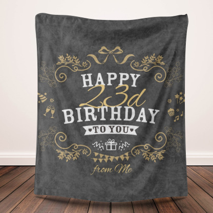 Custom Birthday Fleece Blanket