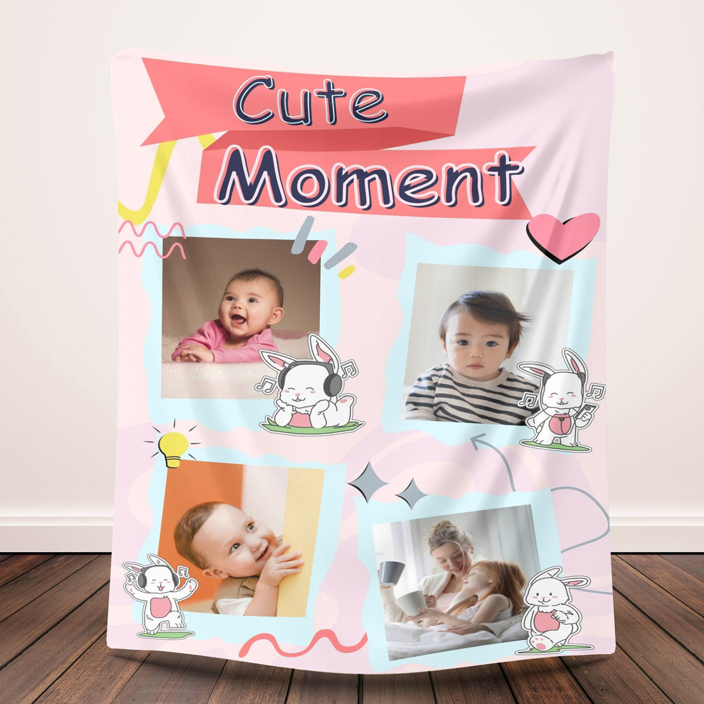 Baby Kids Custom Photos Warm Fleece Blanket