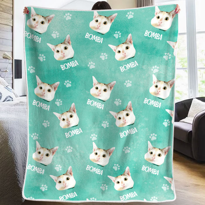 Colorful Paw Prints - Personalized Custom Blanket 