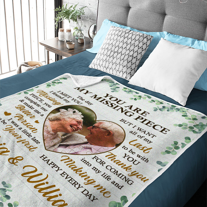 You Are My Missing Piece - Personalized Custom Blanket