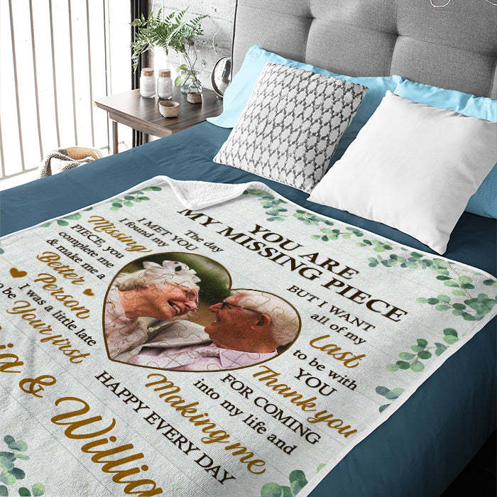 You Are My Missing Piece - Personalized Custom Blanket