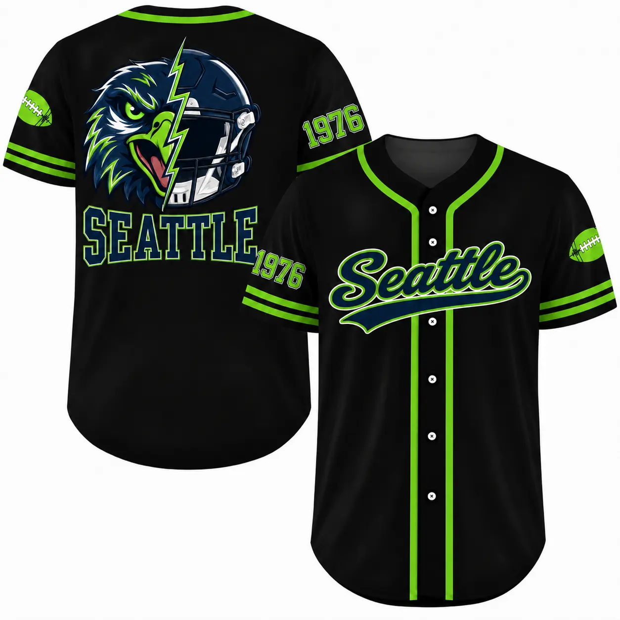 Custom Football Team Baseball Jersey