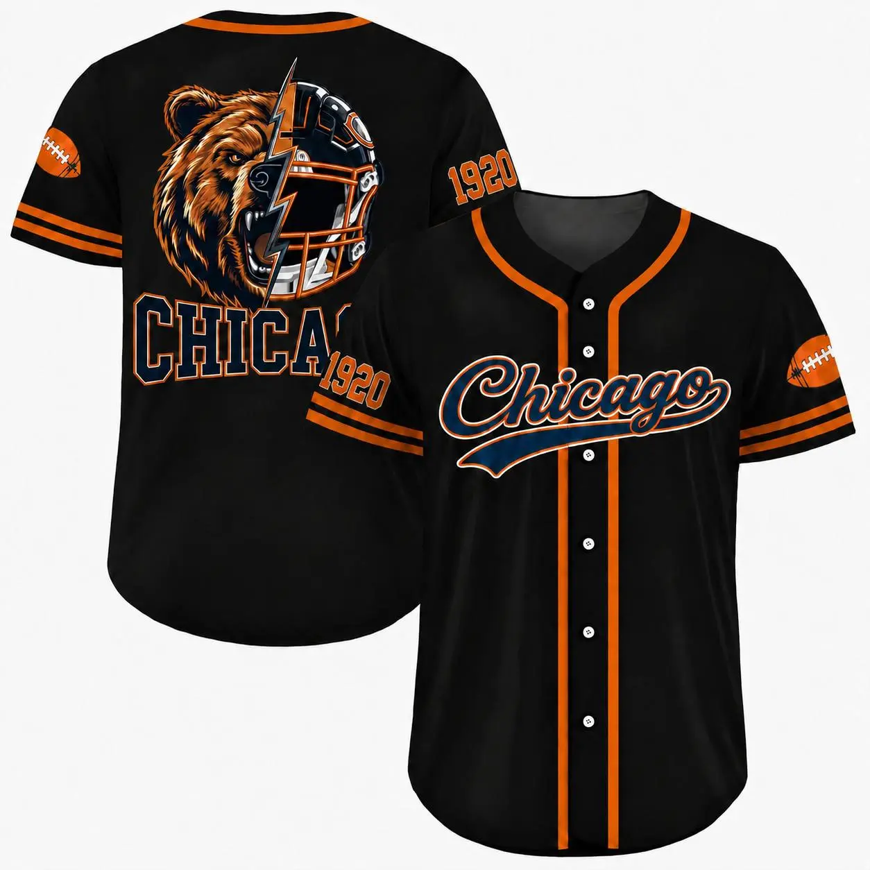 Custom Football Team Baseball Jersey