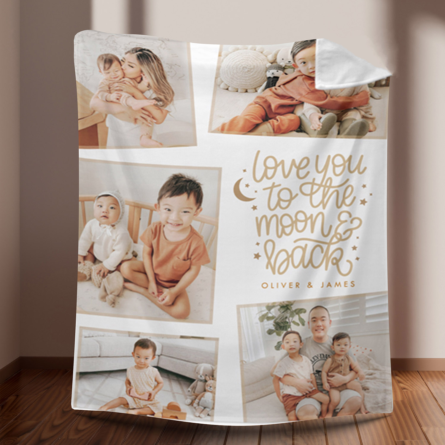Baby Kids Custom 5 Photos Warm Fleece Blanket