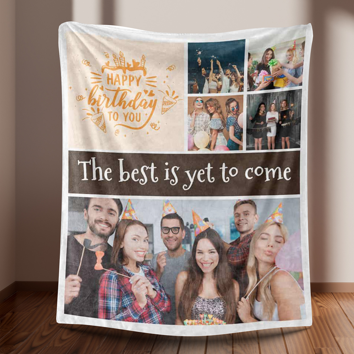 Happy Birthday To You - Custom Photo Fleece Blanket