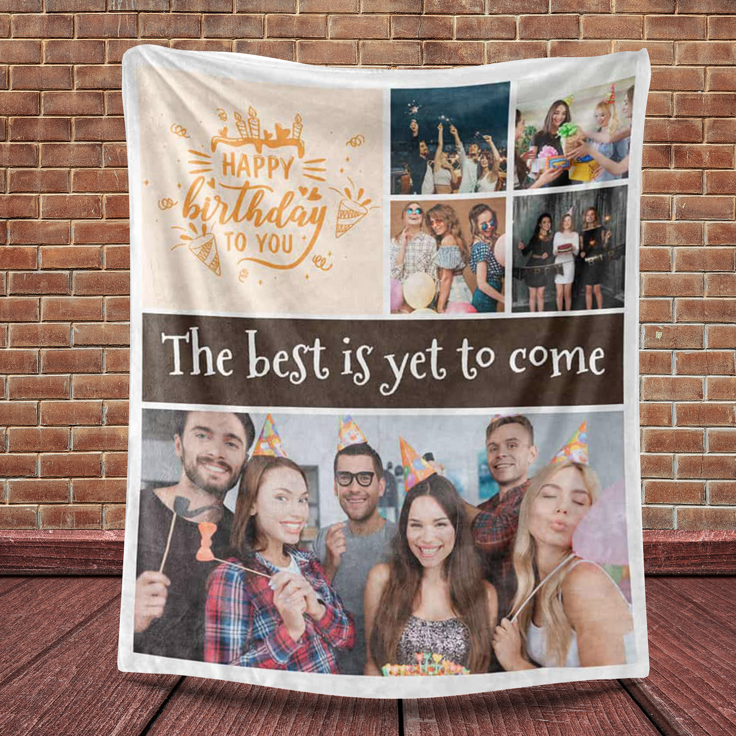 Happy Birthday To You - Custom Photo Fleece Blanket