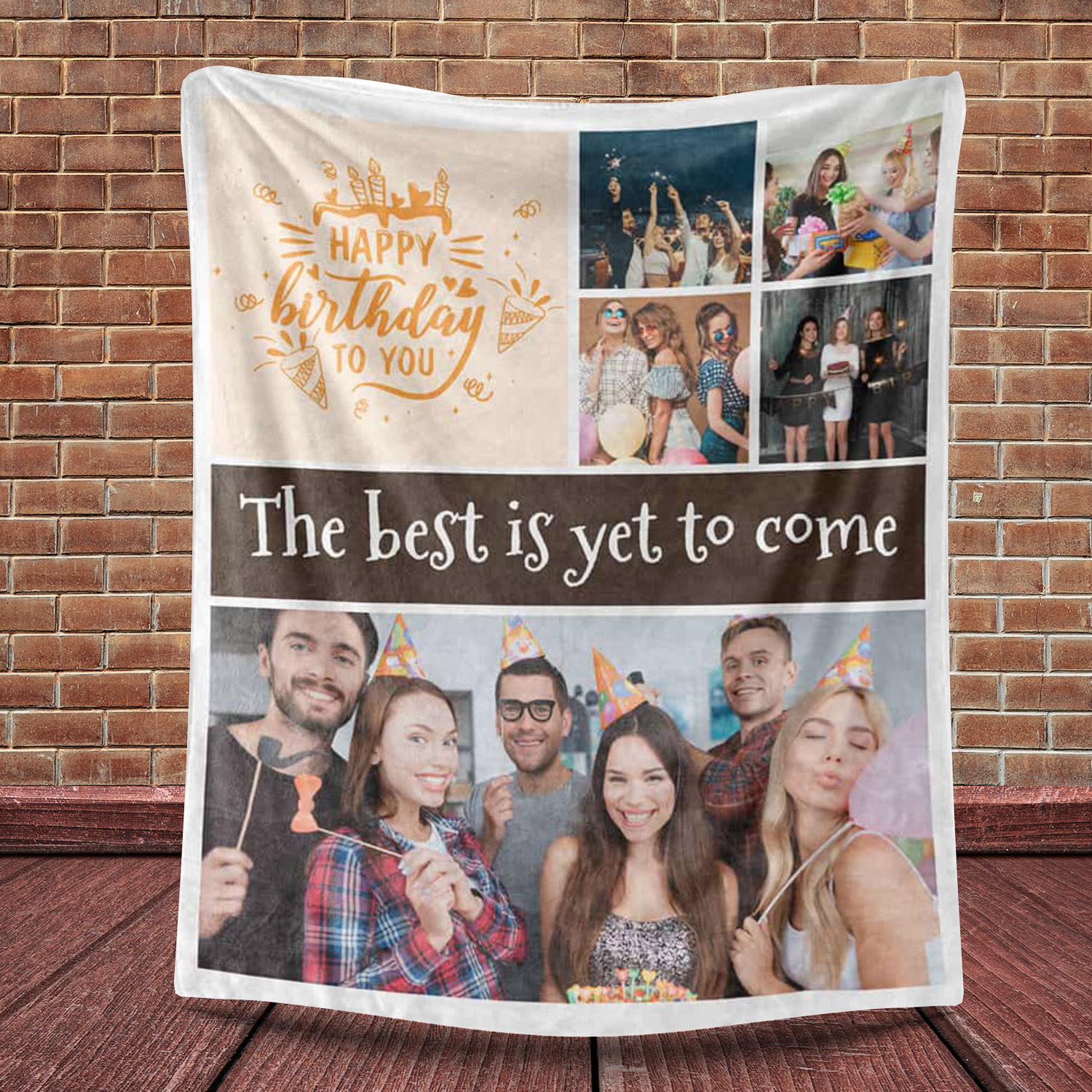 Happy Birthday To You - Custom Photo Fleece Blanket