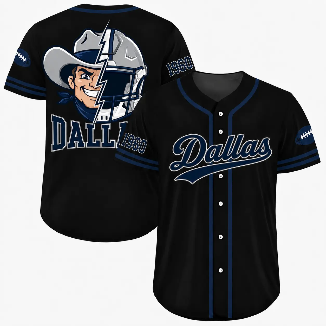 Custom Football Team Baseball Jersey