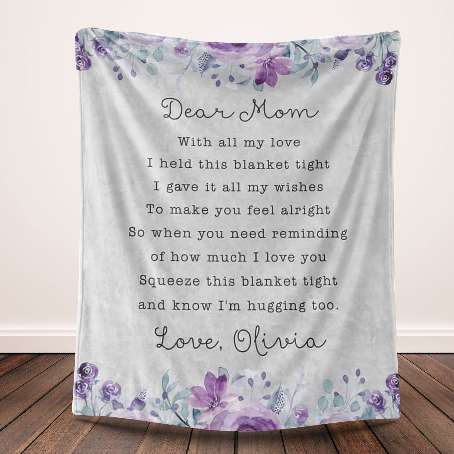 Personalized Mom Letter Blanket