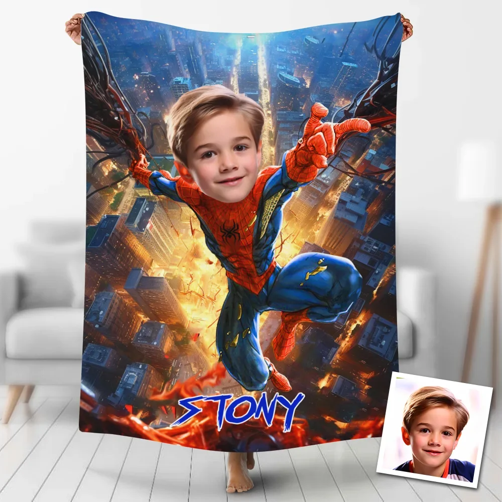 Personalized Hot Superhero At Fire Blanket