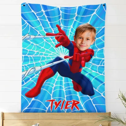 Customized Superhero Blankets Personalized Superhero Fleece Blanket