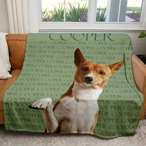 Custom Dog Face Blankets, Personalized Pet Photo Blanket