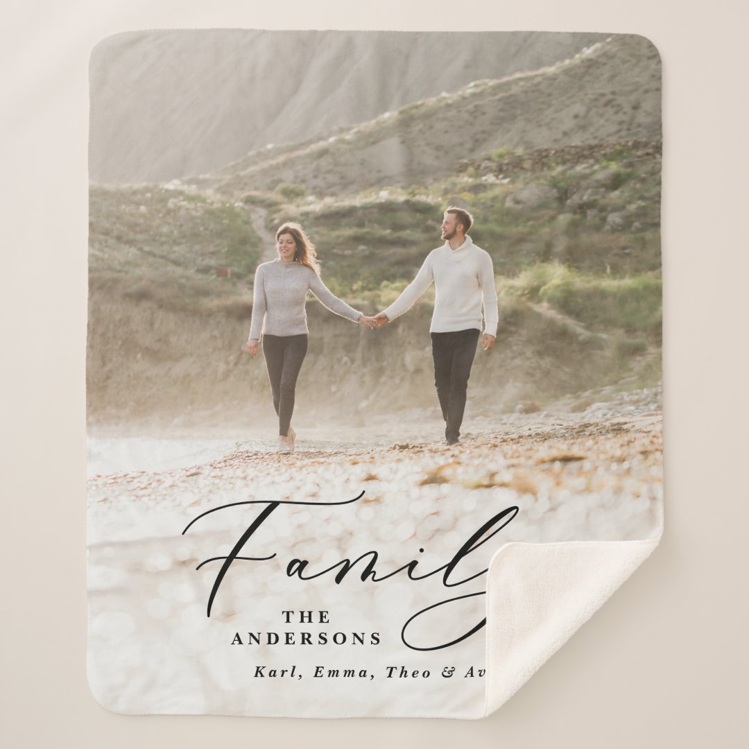 Modern Family Custom 1 Photo Blanket