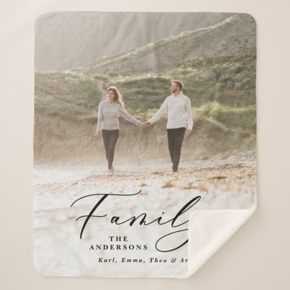 Modern Family Custom 1 Photo Blanket